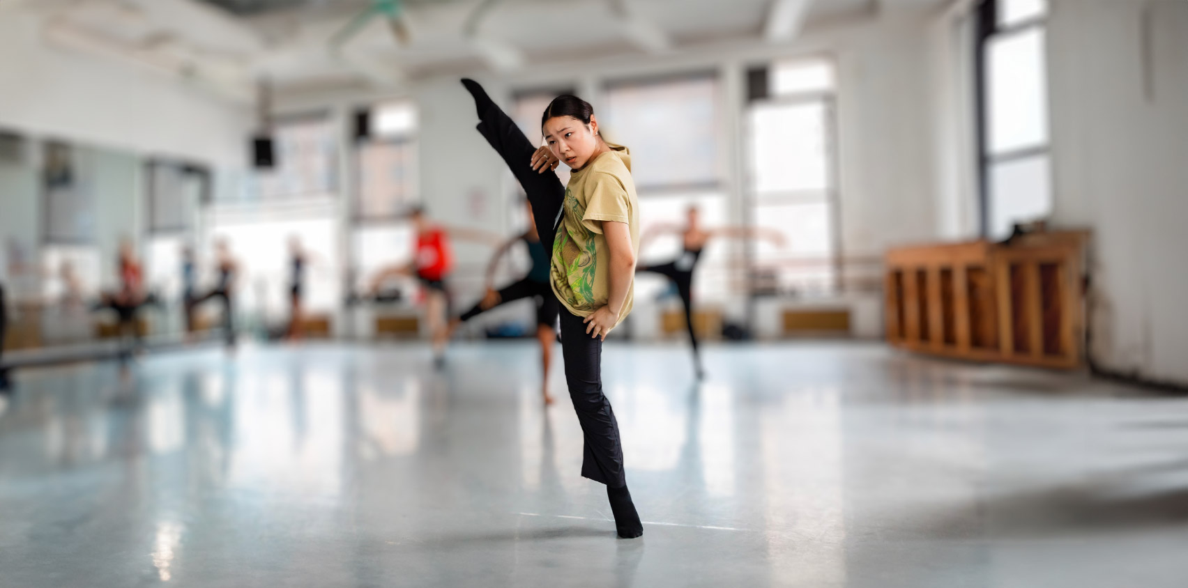 Steps Academy Elite Dance Intensive dancer working hard in the studio